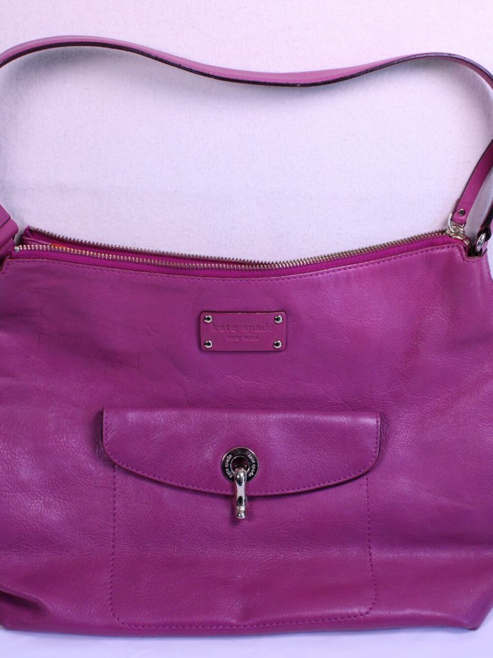 Kate Spade New York Serena Kent Leather Shoulder Bag - Raspberry Magenta Pink
